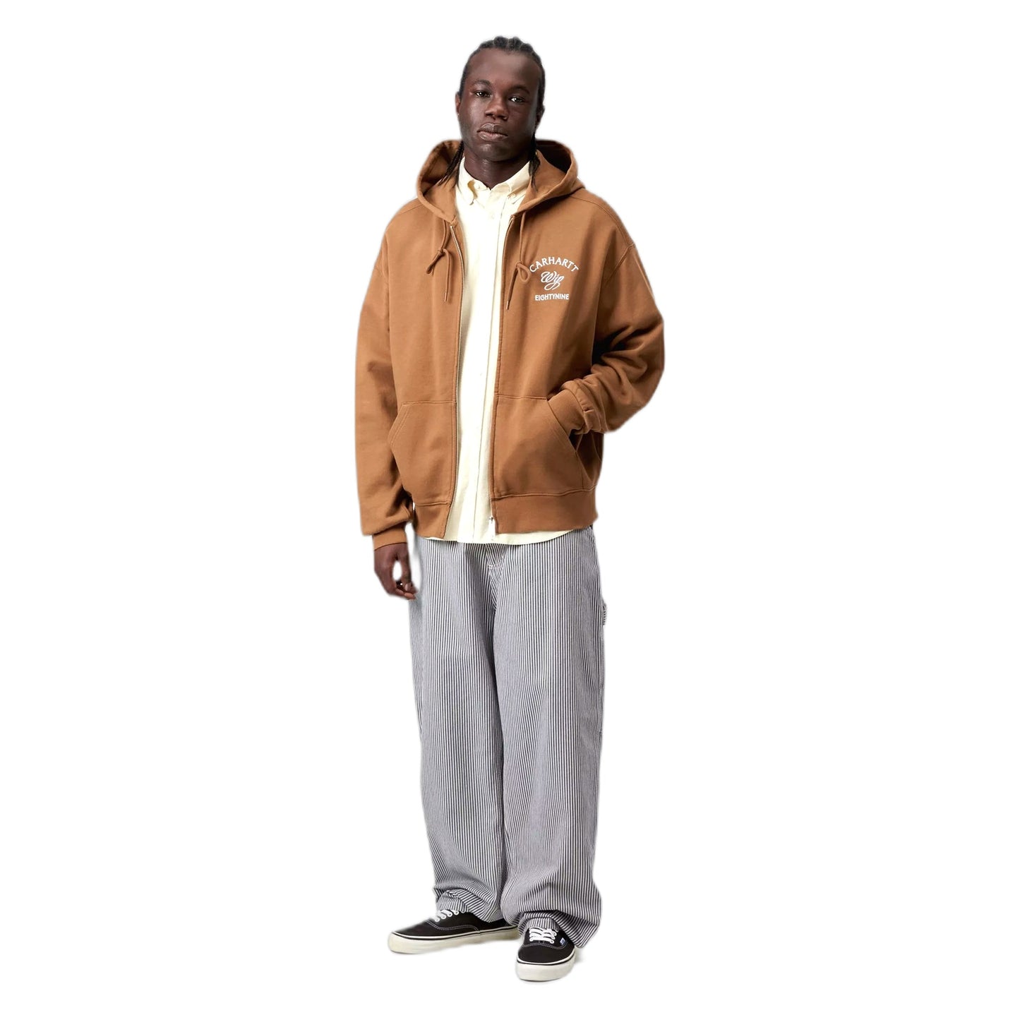 Felpa Carhartt Wip Hooded Eightynine Sweat Jacket - Hamilton Brown