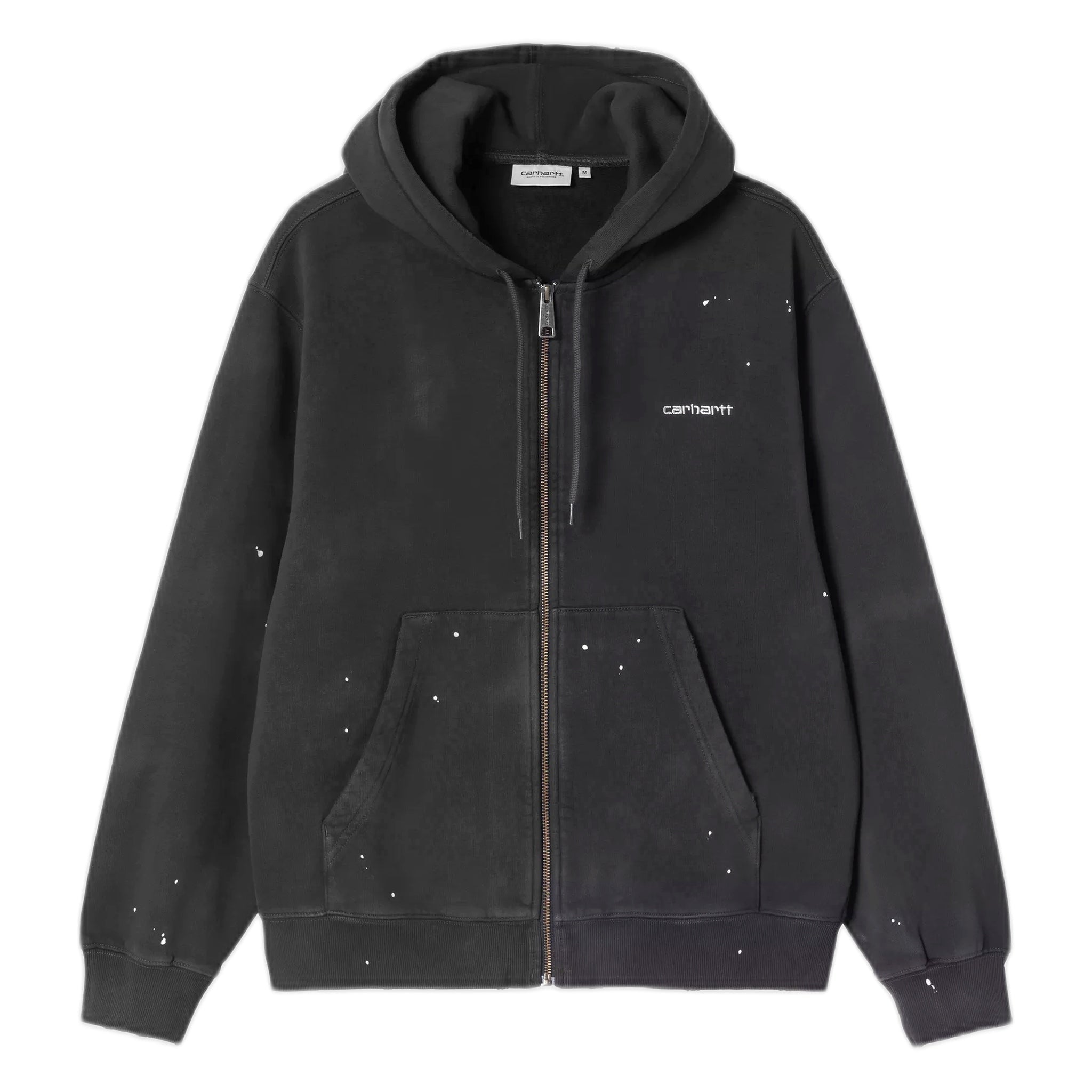 Felpa Carhartt Wip Hooded Painter Jacket - Black destroy wash, splatter - Felpe di Carhartt Wip | Francis Concept