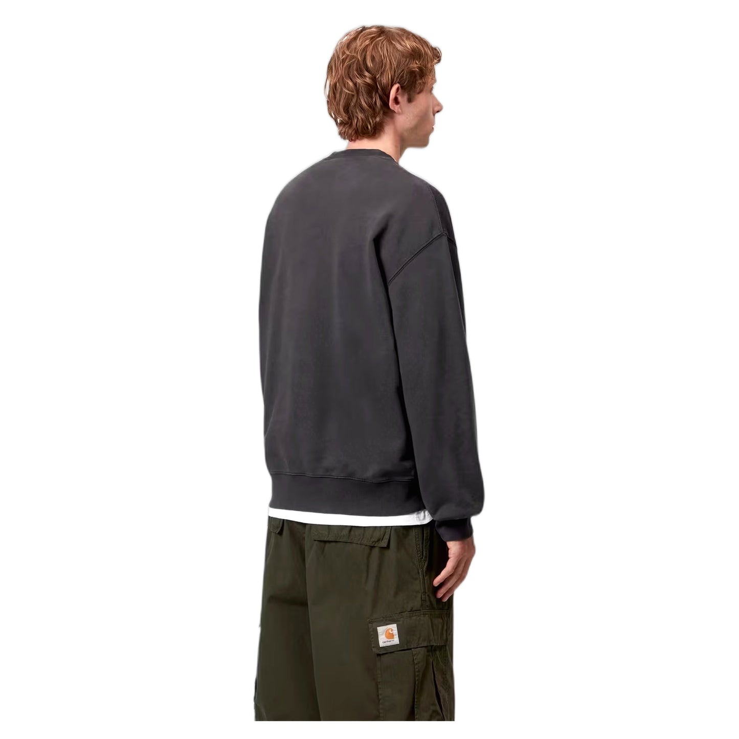 Felpa Carhartt Wip Hudson Sweat - Black Chalk Wash - Felpe di Carhartt Wip | Francis Concept