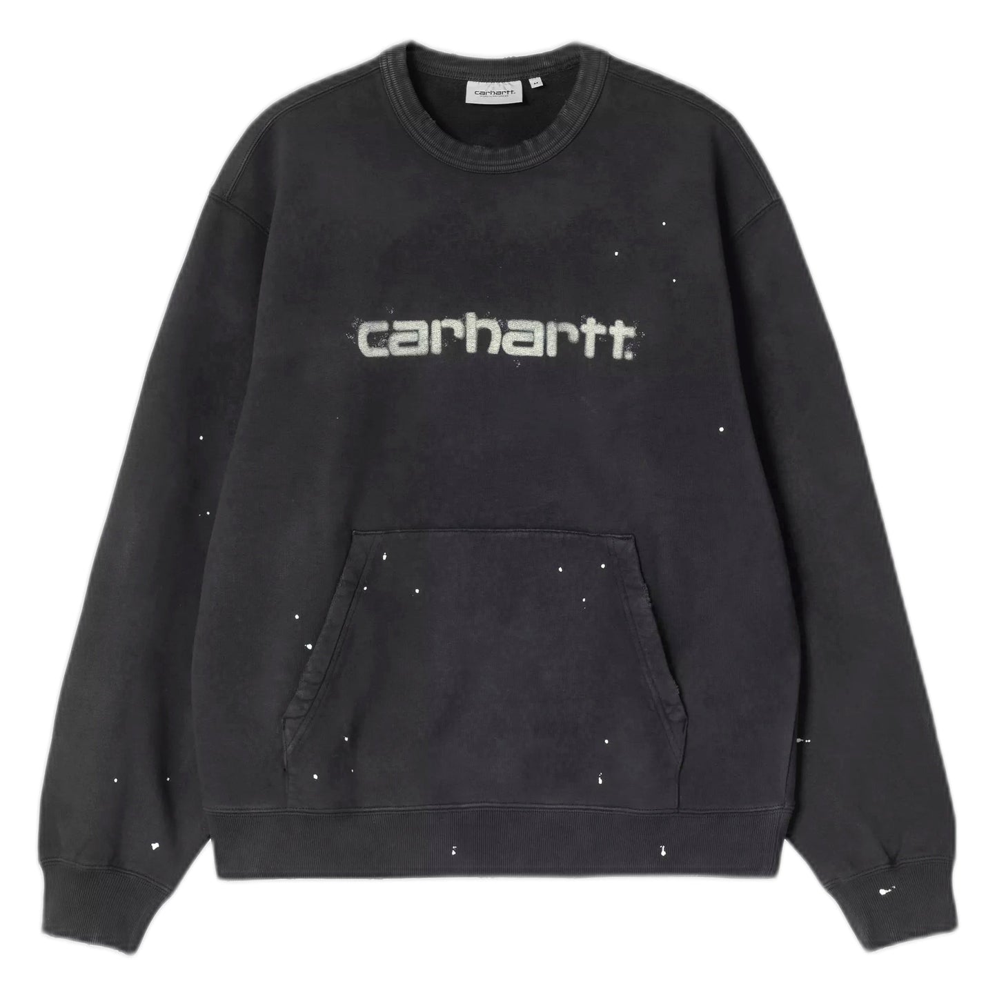 Felpa Carhartt Wip Painter Sweat - Black destroy wash, splatter