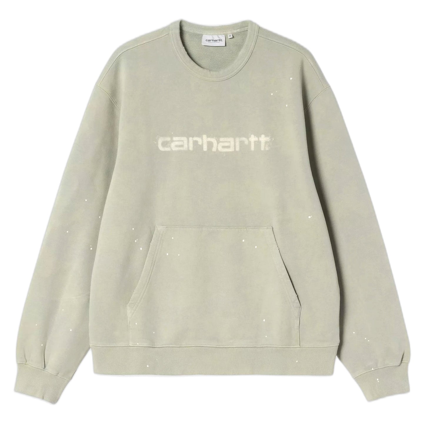 Felpa Carhartt Wip Painter Sweat - Green destroy wash, splatter
