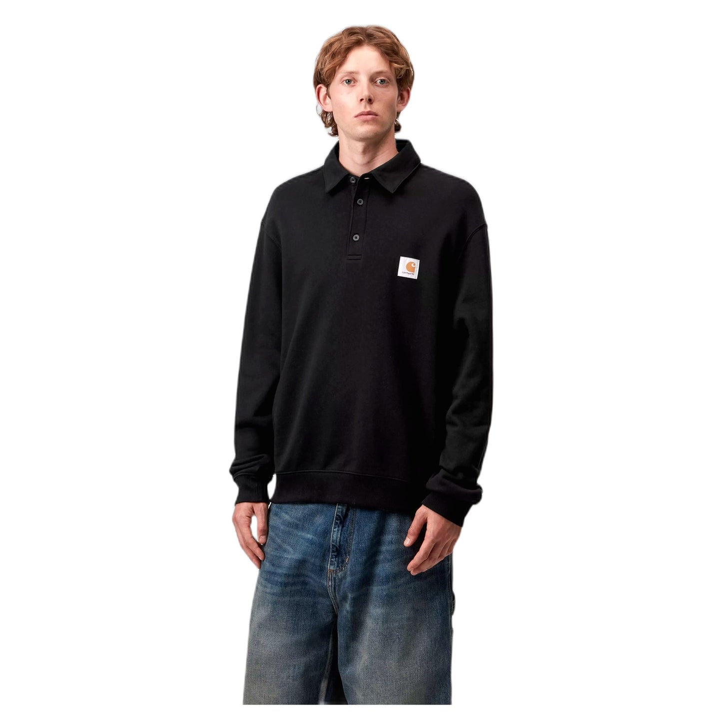 Felpa Carhartt Wip Polo Sweat - Black - Felpe di Carhartt Wip | Francis Concept