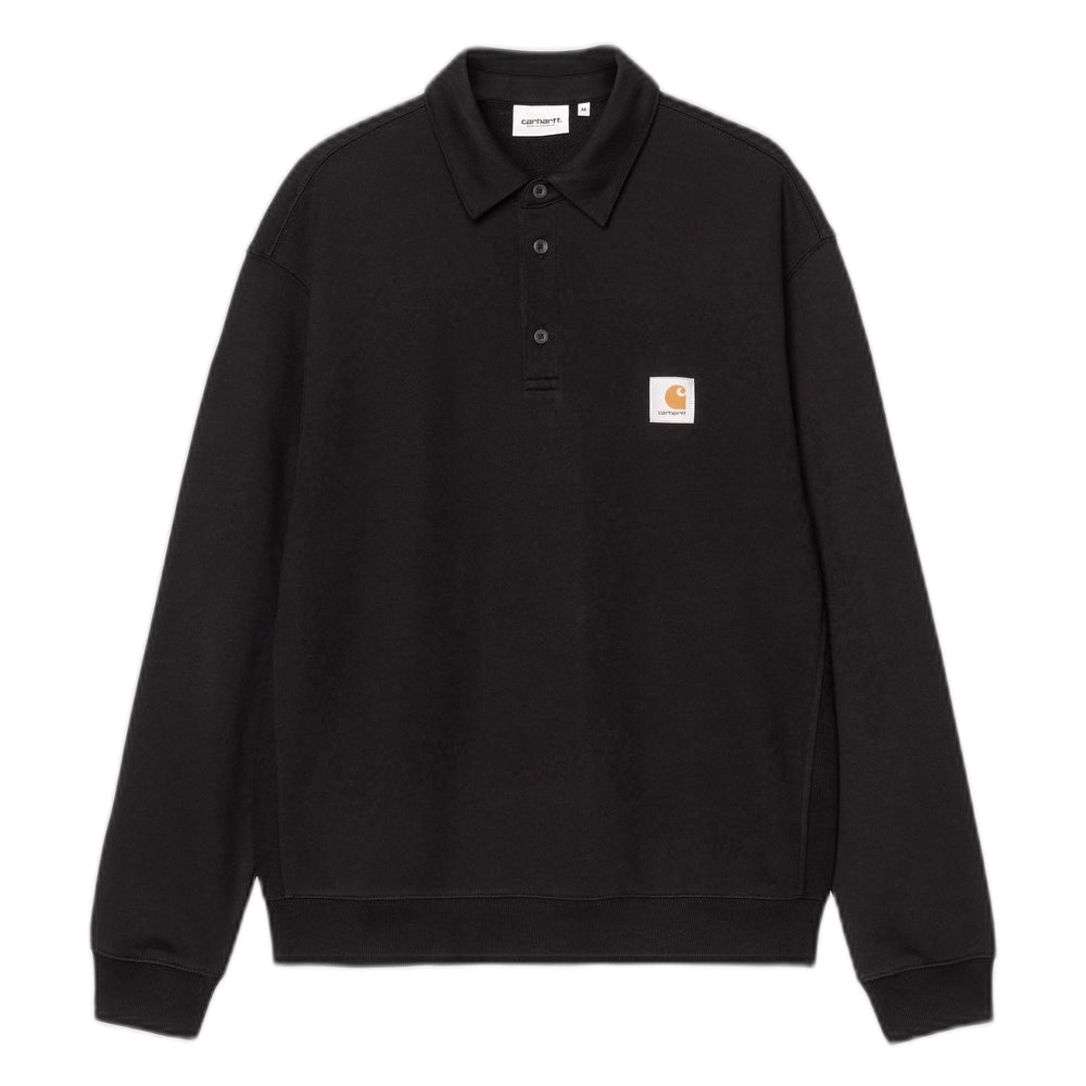 Felpa Carhartt Wip Polo Sweat - Black - Felpe di Carhartt Wip | Francis Concept