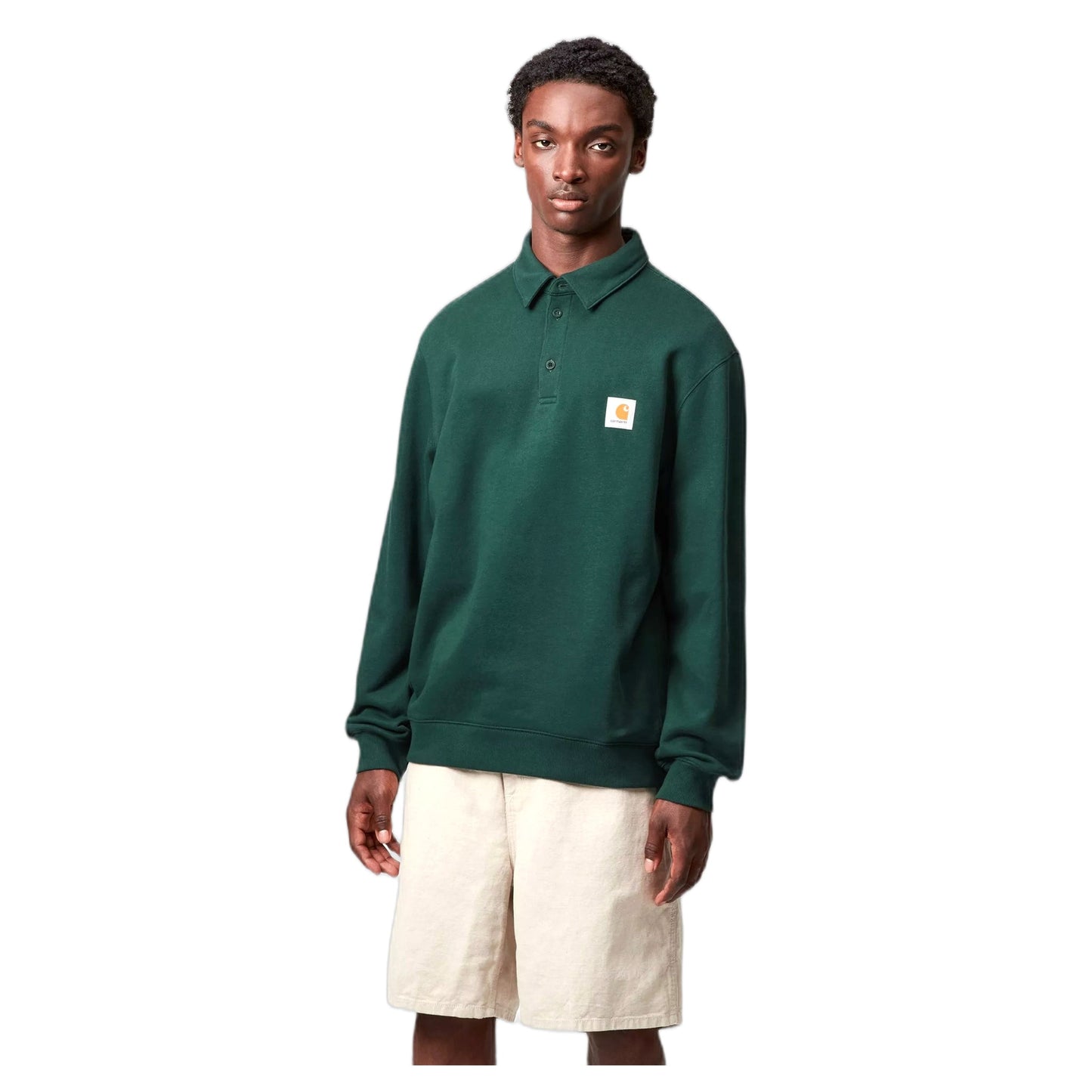 Felpa Carhartt Wip Polo Sweat - Dark Fir - Felpe di Carhartt Wip | Francis Concept