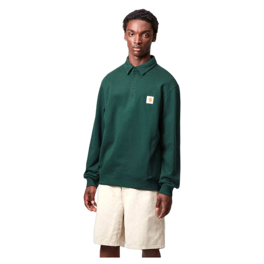 Felpa Carhartt Wip Polo Sweat - Dark Fir - Felpe di Carhartt Wip | Francis Concept