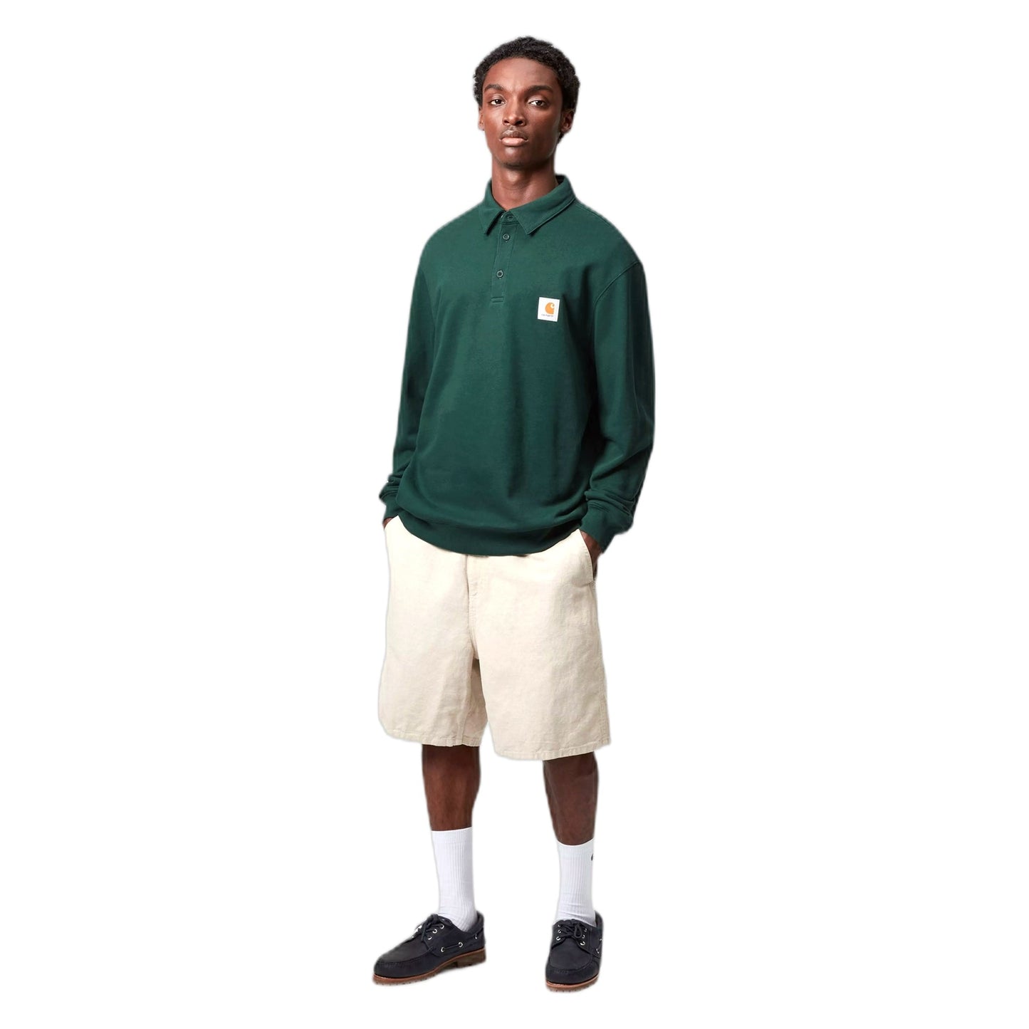 Felpa Carhartt Wip Polo Sweat - Dark Fir - Felpe di Carhartt Wip | Francis Concept