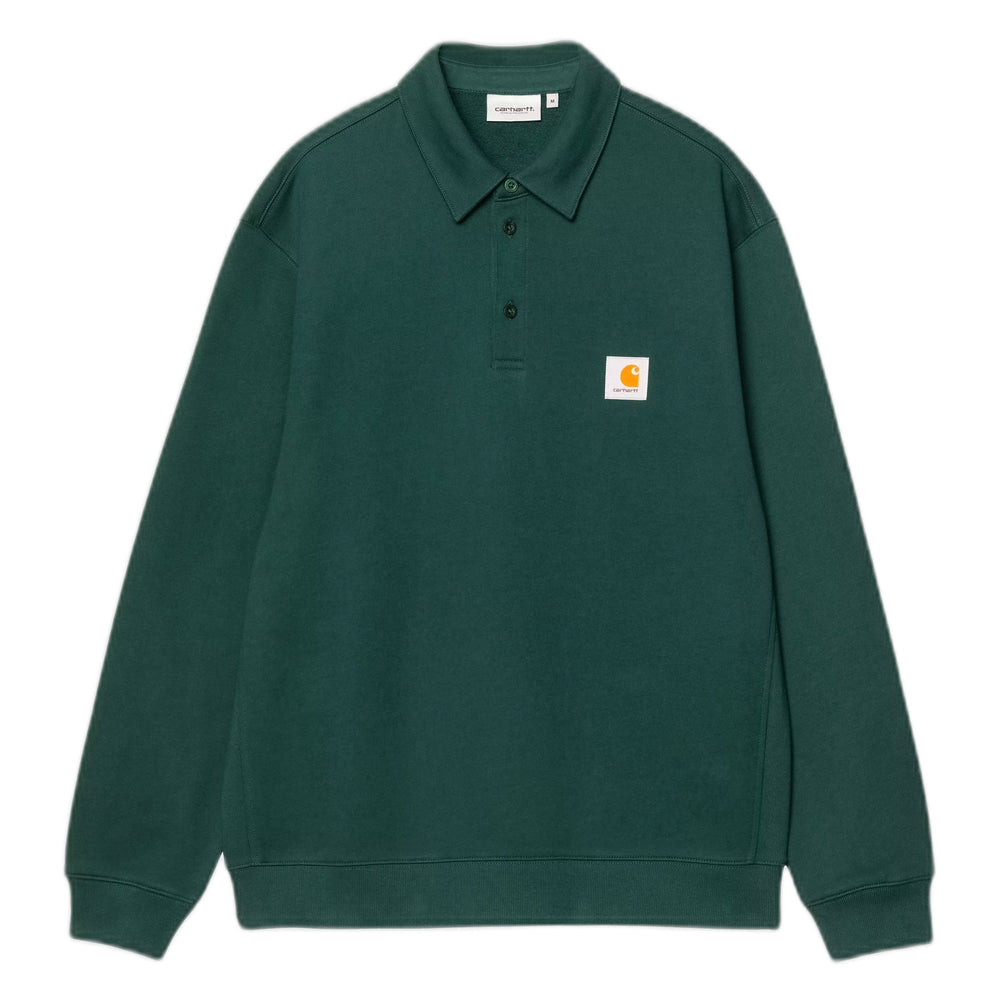 Felpa Carhartt Wip Polo Sweat - Dark Fir - Felpe di Carhartt Wip | Francis Concept
