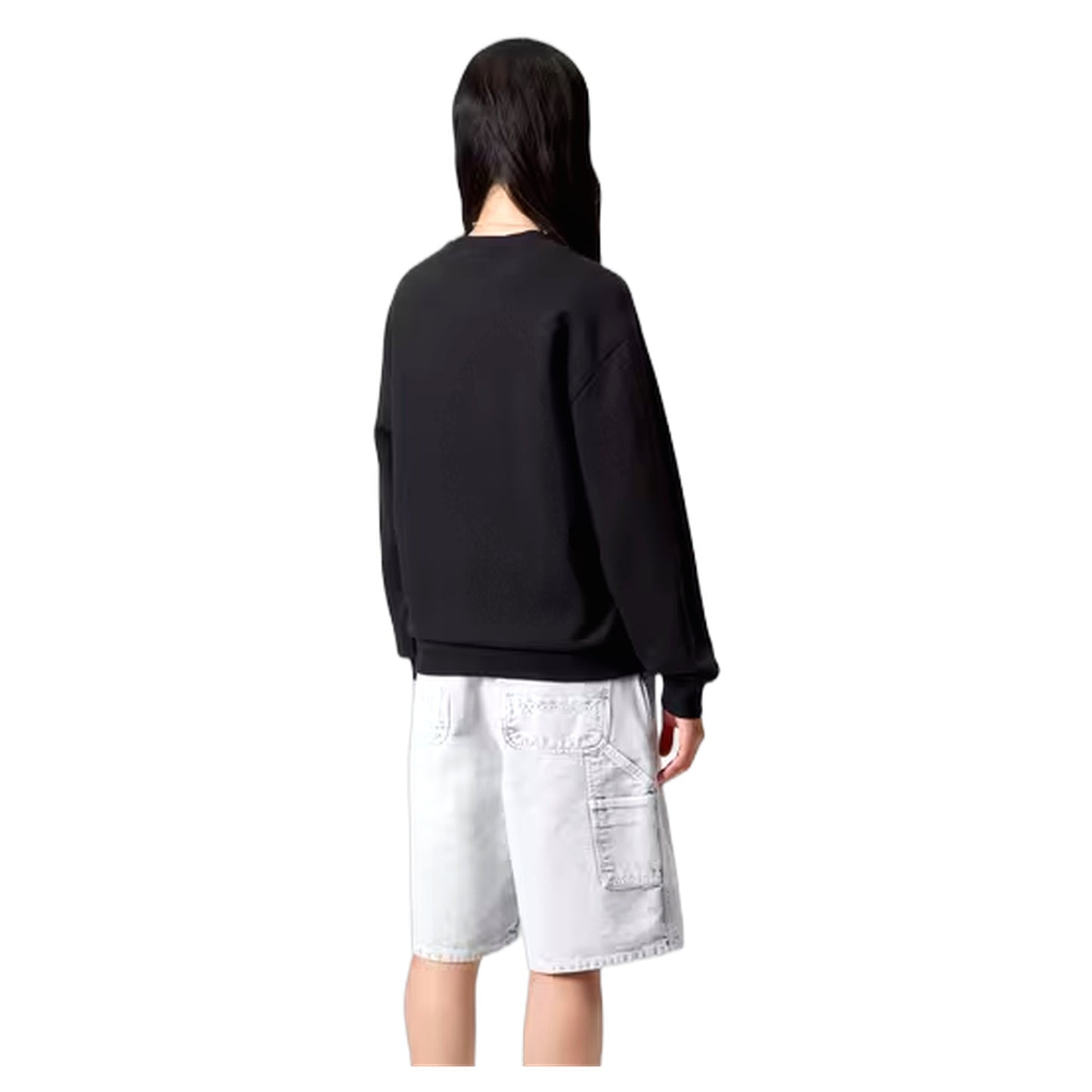 Felpa Carhartt Wip W' Carhartt Sweat - Black / Scarlet - Felpe di Carhartt Wip | Francis Concept