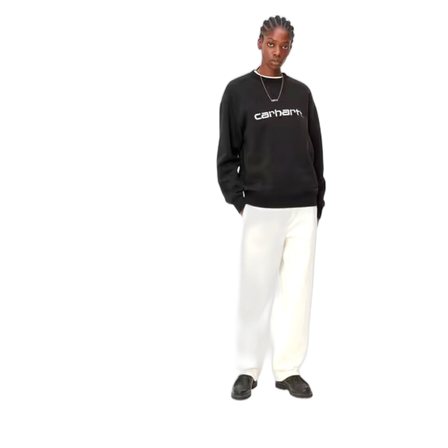 Felpa Carhartt Wip W' Carhartt Sweat - Black / White - Felpe di Carhartt Wip | Francis Concept