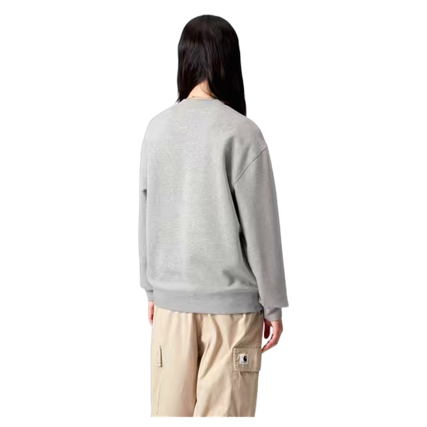 Felpa Carhartt Wip W' Carhartt Sweat - Grey Heather / Dark Fir - Felpe di Carhartt Wip | Francis Concept