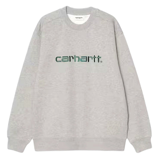 Felpa Carhartt Wip W' Carhartt Sweat - Grey Heather / Dark Fir - Felpe di Carhartt Wip | Francis Concept