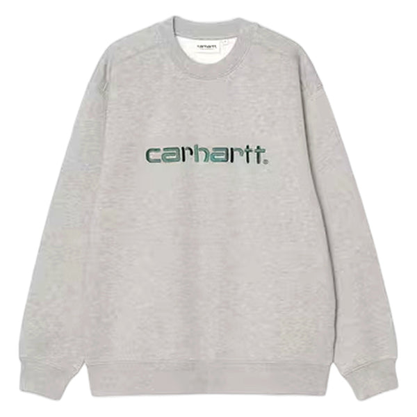Felpa Carhartt Wip W' Carhartt Sweat - Grey Heather / Dark Fir - Felpe di Carhartt Wip | Francis Concept