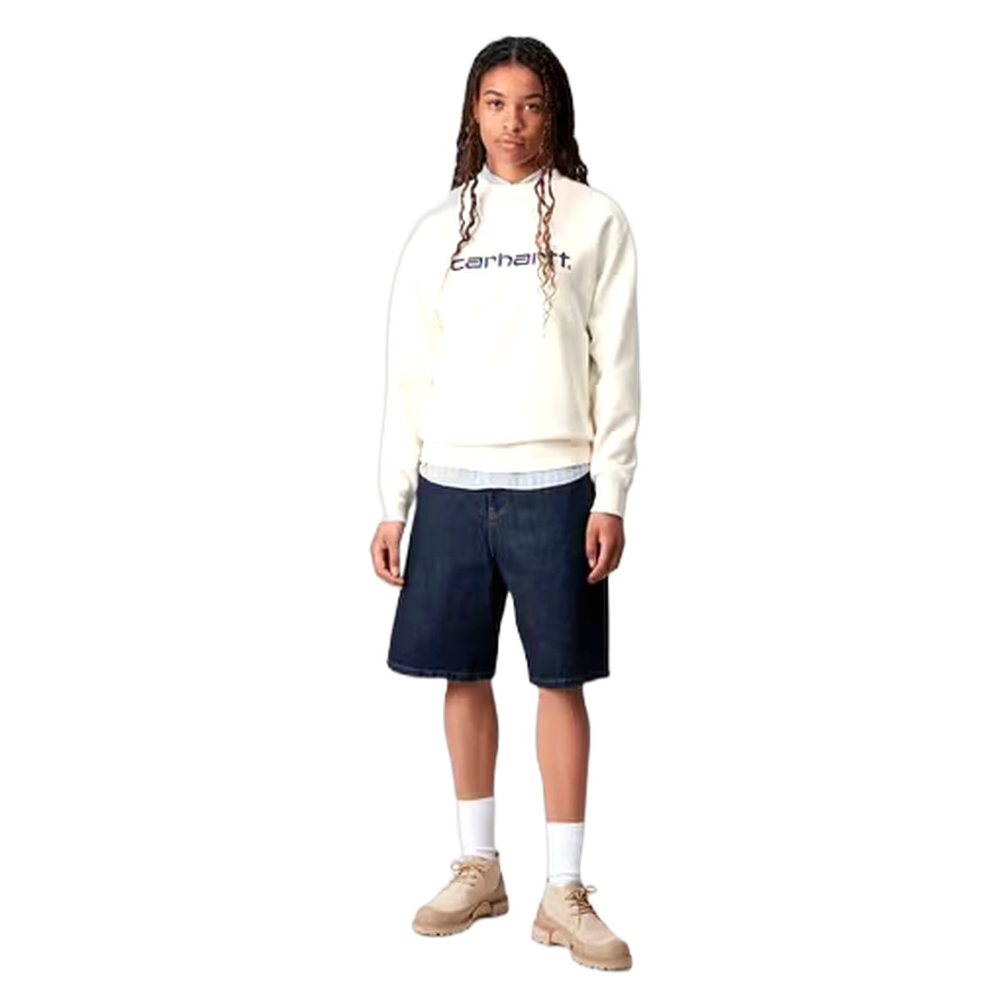 Felpa Carhartt Wip W' Carhartt Sweat - Wax / Wolfsbane - Felpe di Carhartt Wip | Francis Concept