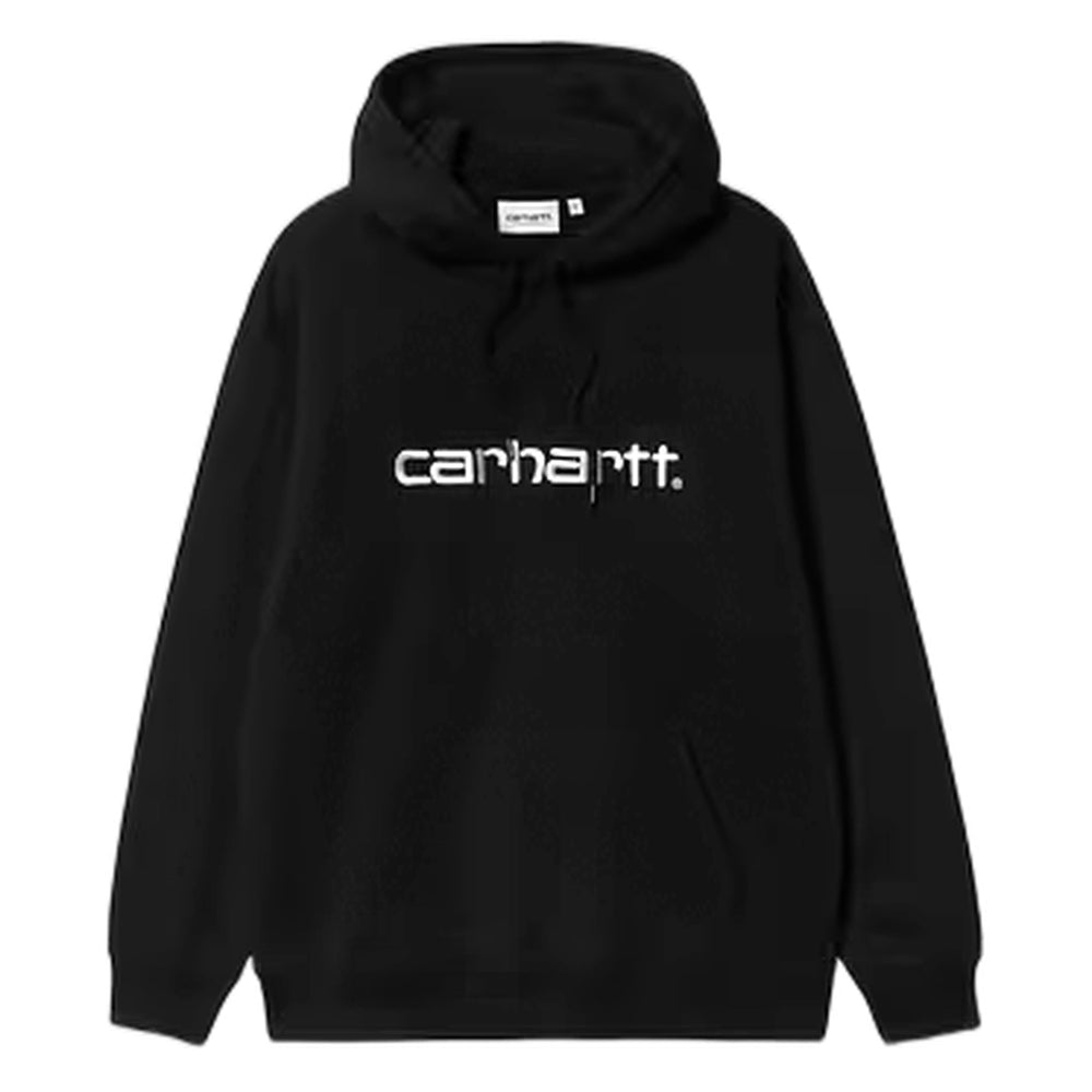 Felpa Carhartt Wip W' Hooded Carhartt Sweatshirt - Black / White - Felpe di Carhartt Wip | Francis Concept