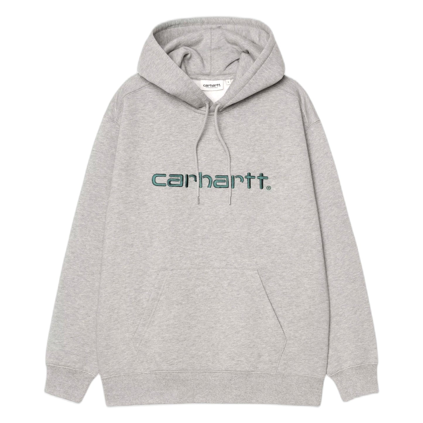 Felpa Carhartt Wip W' Hooded Carhartt Sweatshirt - Grey Heather / Dark Fir - Felpe di Carhartt Wip | Francis Concept
