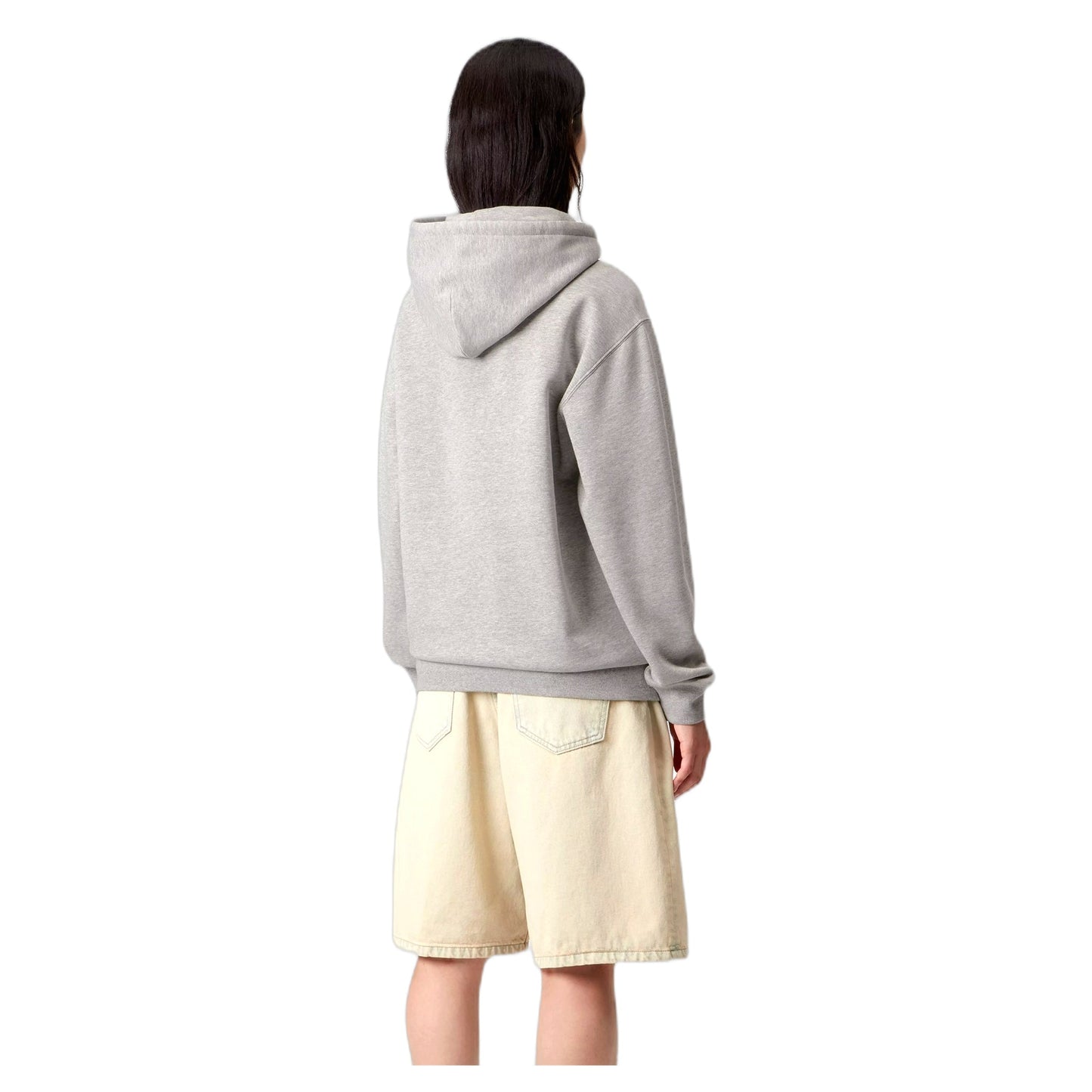 Felpa Carhartt Wip W' Hooded Carhartt Sweatshirt - Grey Heather / Dark Fir - Felpe di Carhartt Wip | Francis Concept