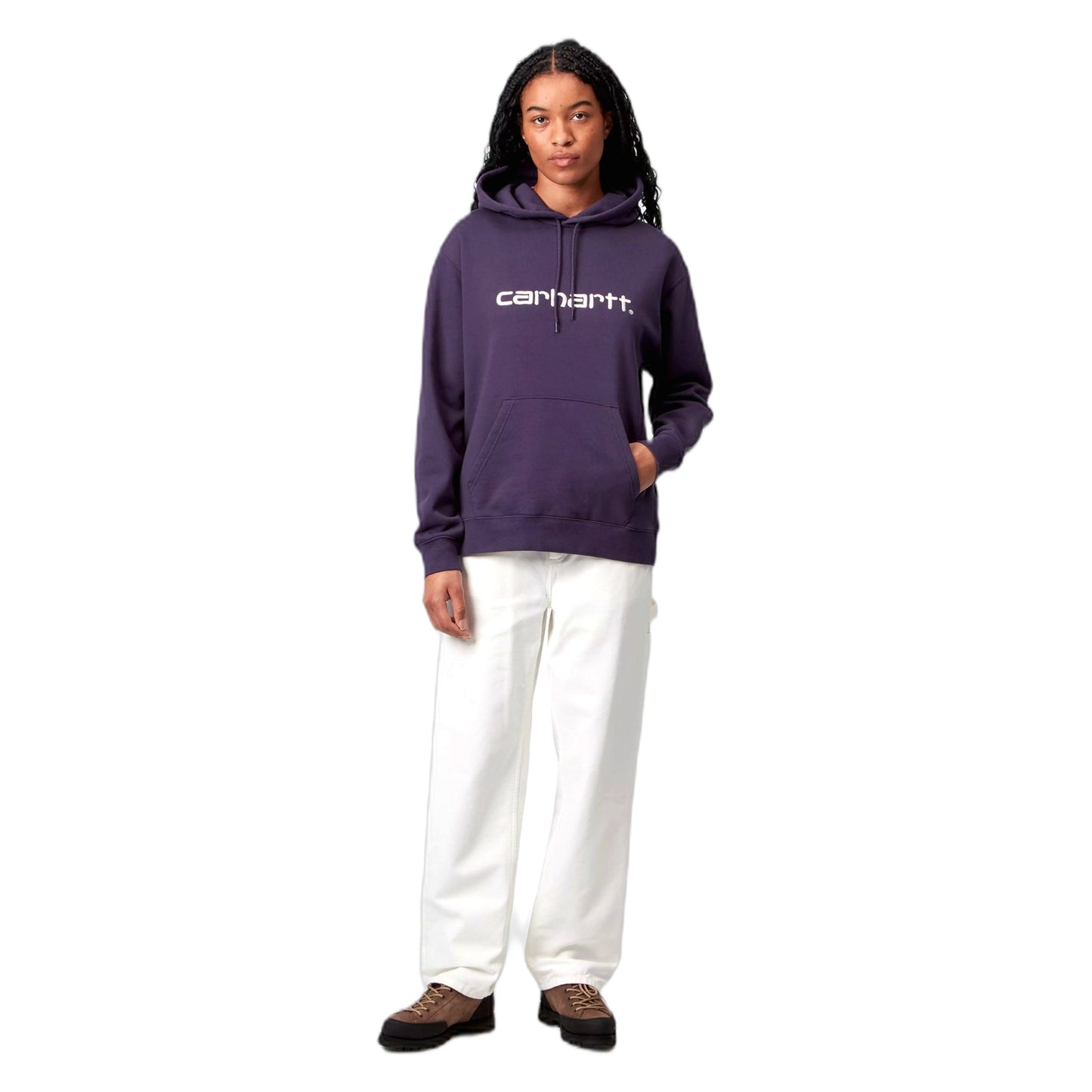 Felpa Carhartt Wip W' Hooded Carhartt Sweatshirt - Lokers / Salt - Felpe di Carhartt Wip | Francis Concept