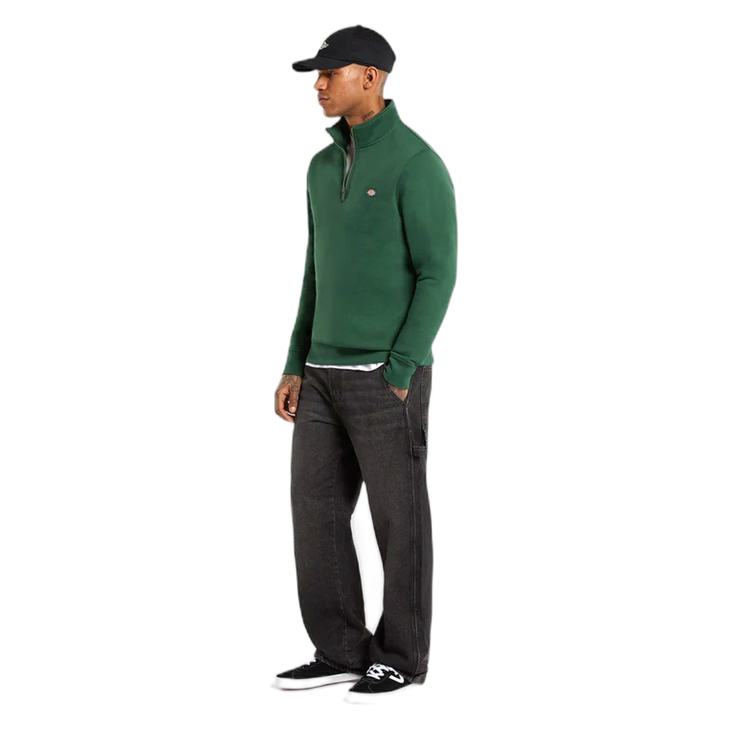 Felpa Dickies Oakport Quarter Zip - Pine Needle - Felpe di Dickies | Francis Concept