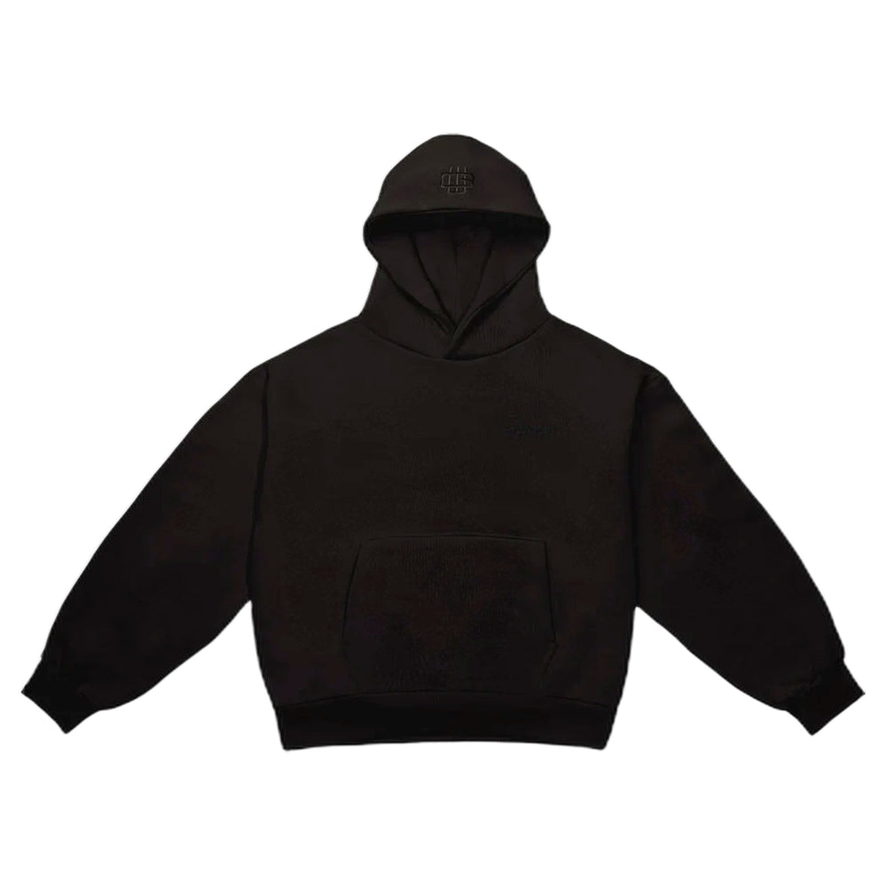 Felpa Garment Workshop Double Layer Hoodie With Double Embroidery - Black - Felpe di Garment Workshop | Francis Concept