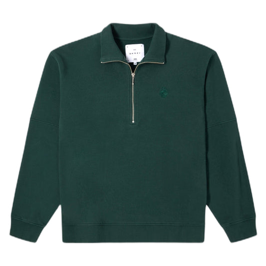 Felpa Koji Half Zip Sweat - Green Gables - Felpe di Edwin | Francis Concept