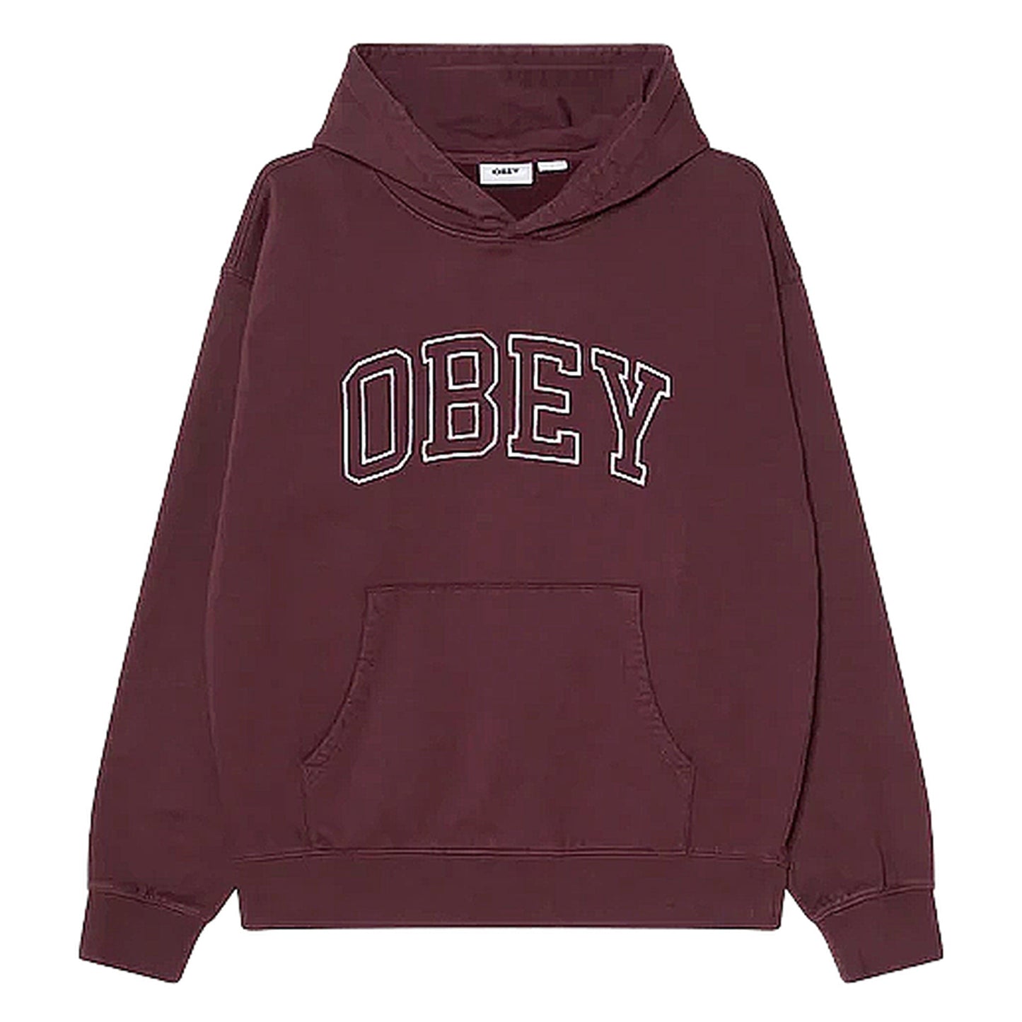 Felpa Obey Collegiate Faded Hood Fleece - Winetasting Faded Wash - Felpe di Obey | Francis Concept