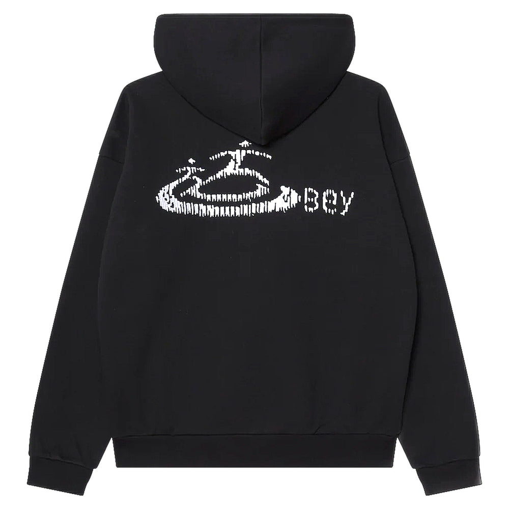 Felpa Obey Corporate Extra Heavy Hood Fleece - Black - Felpe di Obey | Francis Concept