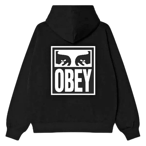 Felpa Obey Eyes Icon Hood Fleece - Black - Felpe di Obey | Francis Concept