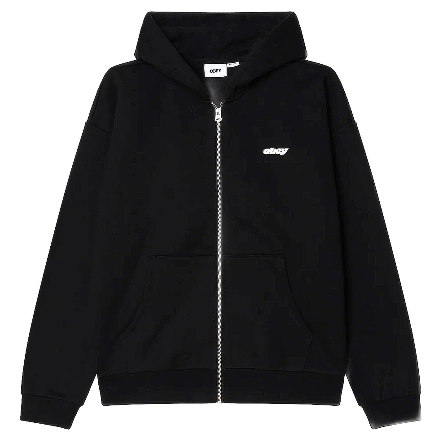 Felpa Obey Gaze Extra Heavy Zip Hood Fleece - Black - Felpe di Obey | Francis Concept