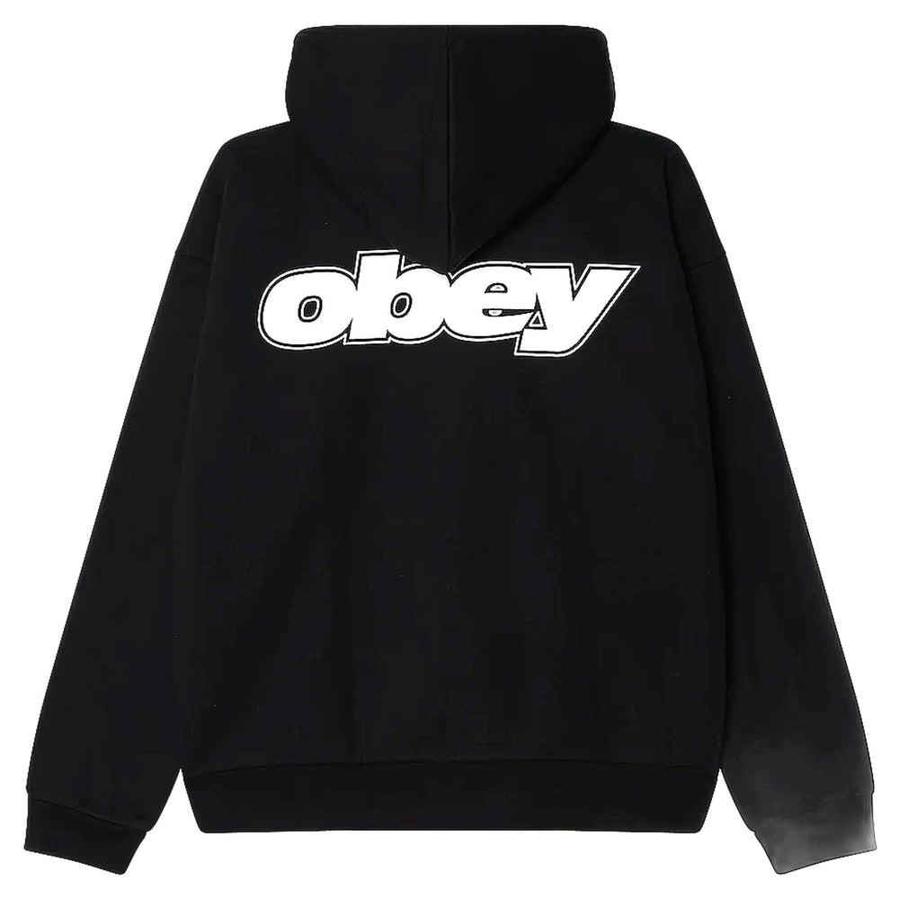 Felpa Obey Gaze Extra Heavy Zip Hood Fleece - Black - Felpe di Obey | Francis Concept