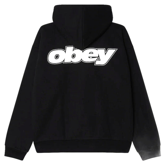 Felpa Obey Gaze Extra Heavy Zip Hood Fleece - Black - Felpe di Obey | Francis Concept