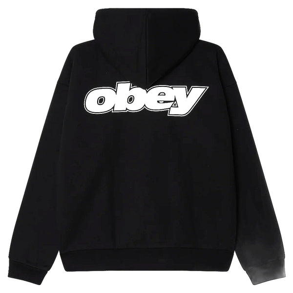 Felpa Obey Gaze Extra Heavy Zip Hood Fleece - Black - Felpe di Obey | Francis Concept