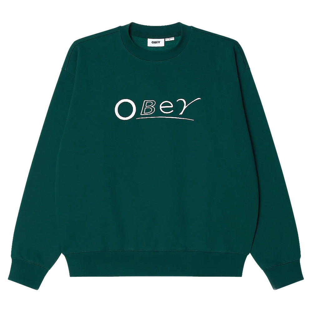 Felpa Obey Headlines Crew Fleece - Botanical Garden - Felpe di Obey | Francis Concept