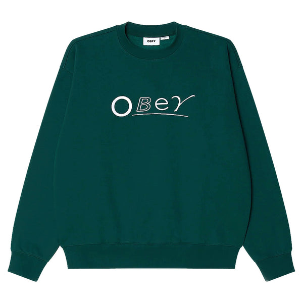 Felpa Obey Headlines Crew Fleece - Botanical Garden - Felpe di Obey | Francis Concept
