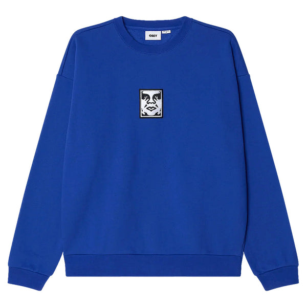 Felpa Obey Icon Extra Heavy Crew II Fleece - Dazzling Blue - Felpe di Obey | Francis Concept