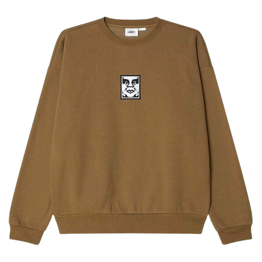 Felpa Obey Icon Extra Heavy Crew II Fleece - Elmwood - Felpe di Obey | Francis Concept