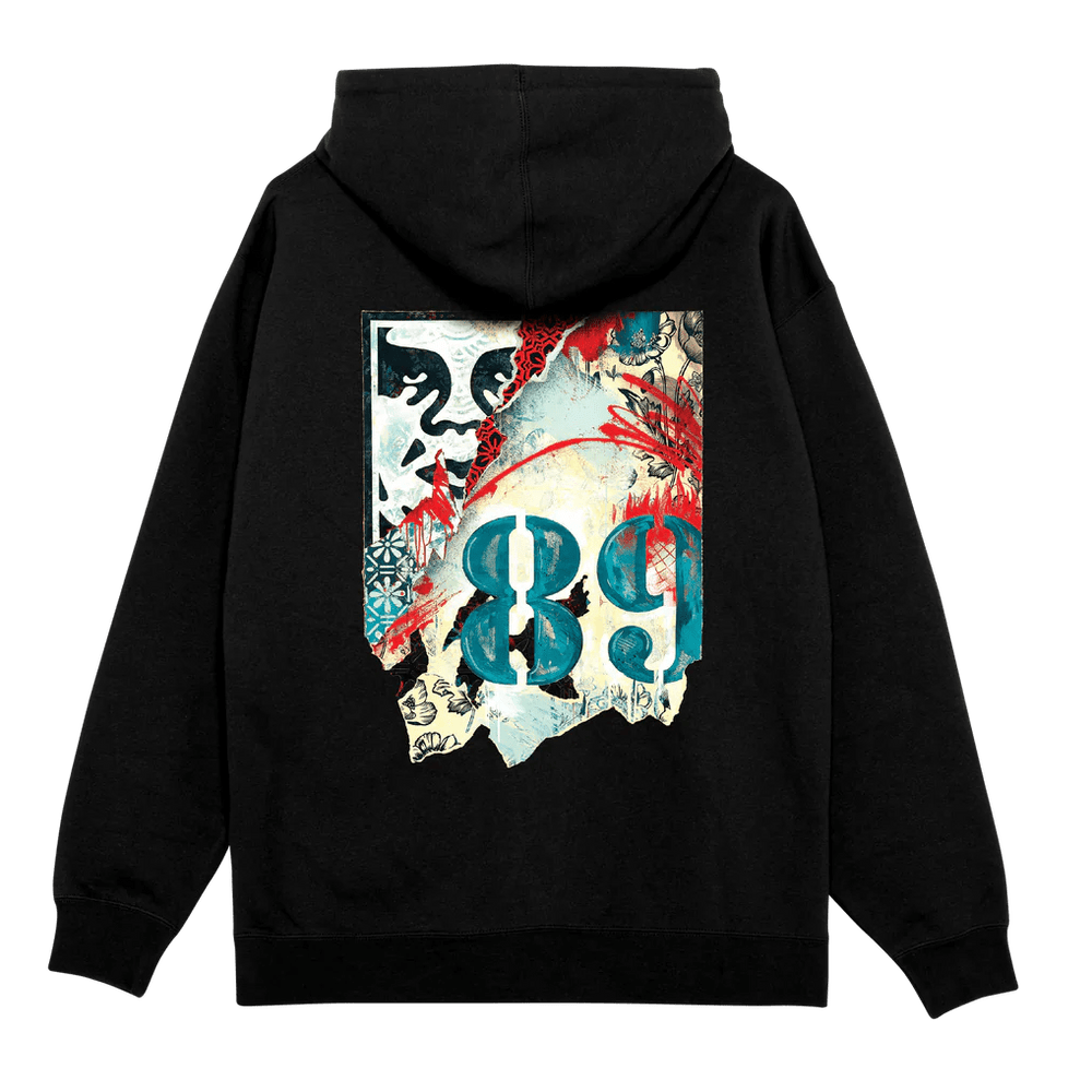 Felpa Obey Lisbon Icon Fleece - Black - Felpe di Obey | Francis Concept