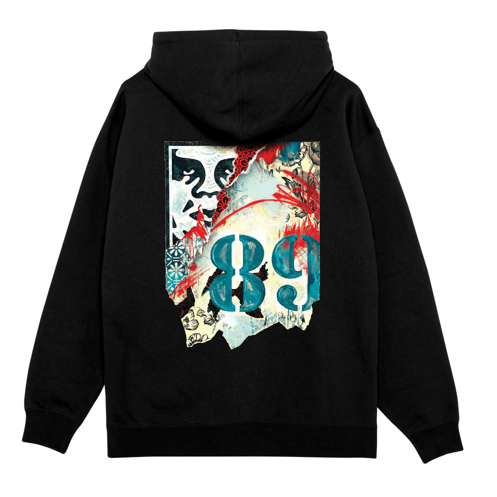 Felpa Obey Lisbon Icon Fleece - Black - Felpe di Obey | Francis Concept