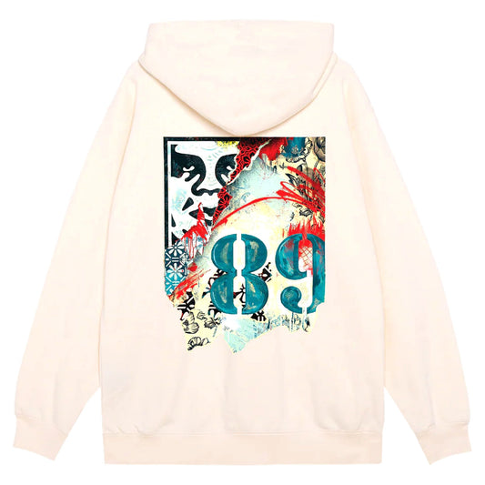 Felpa Obey Lisbon Icon Fleece - Unbleached - Felpe di Obey | Francis Concept