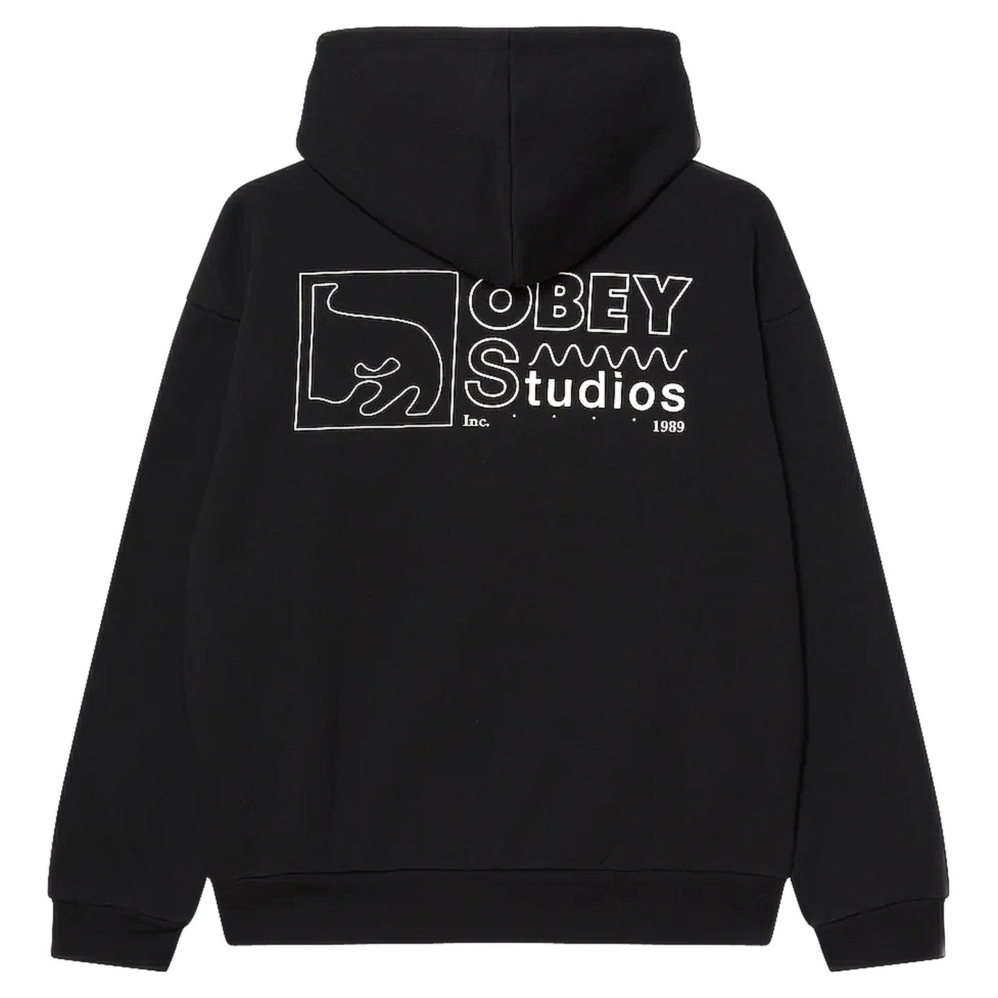 Felpa Obey Nico Extra Heavy Hood Fleece - Black - Felpe di Obey | Francis Concept