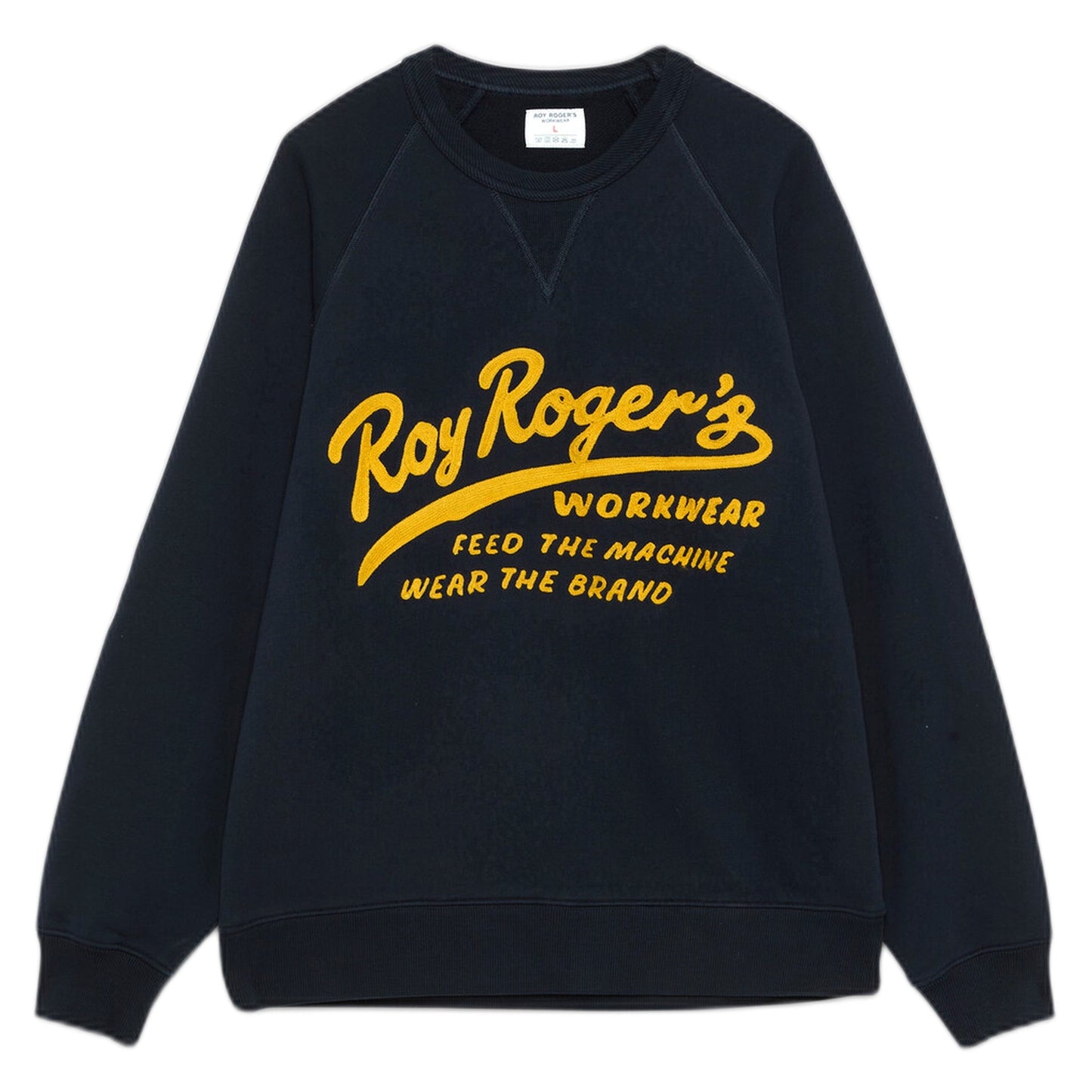 Felpa Roy Roger's OG Sweater Feed The Machine - Washed Blue Navy