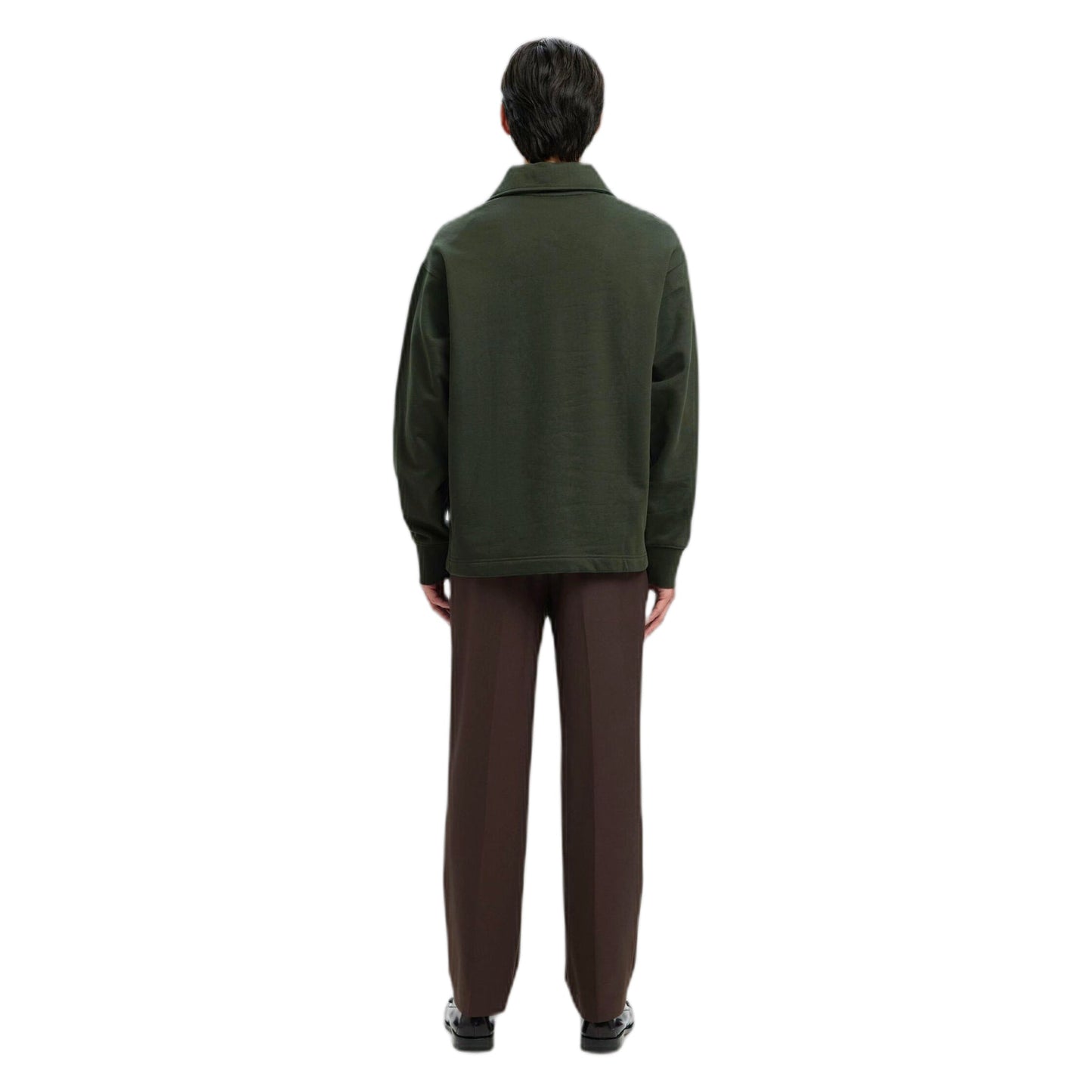 Felpa Selected Homme Relax Aron Ls Half Zip Sweat - Deep Forest - Felpe di Selected Homme | Francis Concept