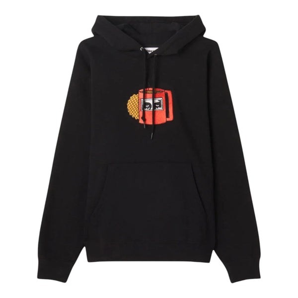 Felpa Uomo Obey Bossa Hood Fleece - Black - Felpe di Obey | Francis Concept