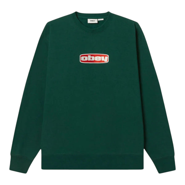 Felpa Uomo Obey Dago Crew Fleece - Rain Forest - Felpe di Obey | Francis Concept