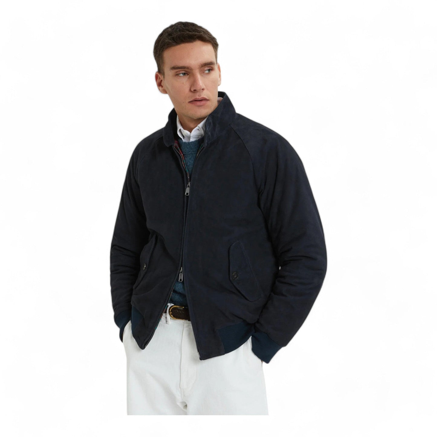 Giacca Baracuta Harrington G9 Suede Winter - Navy-Francis Concept
