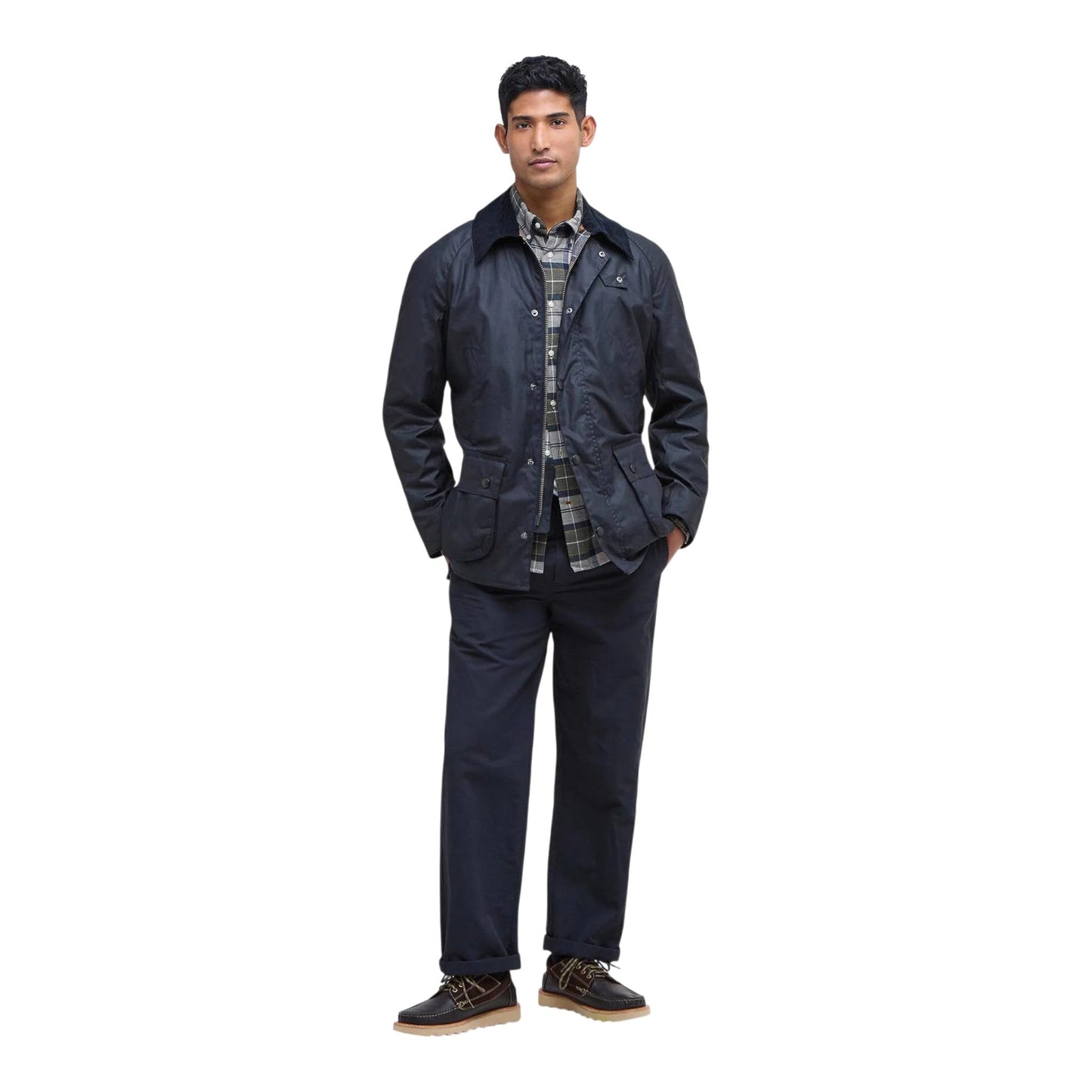 Giacca Barbour Ashby Wax Jacket - Navy - Giacche di Barbour | Francis Concept