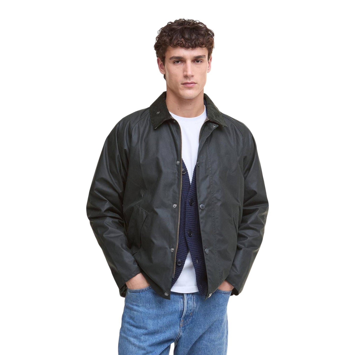 Giacca Barbour Tracker Wax Jacket - Sage - Giacche di Barbour | Francis Concept