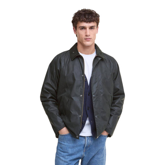 Giacca Barbour Tracker Wax Jacket - Sage - Giacche di Barbour | Francis Concept