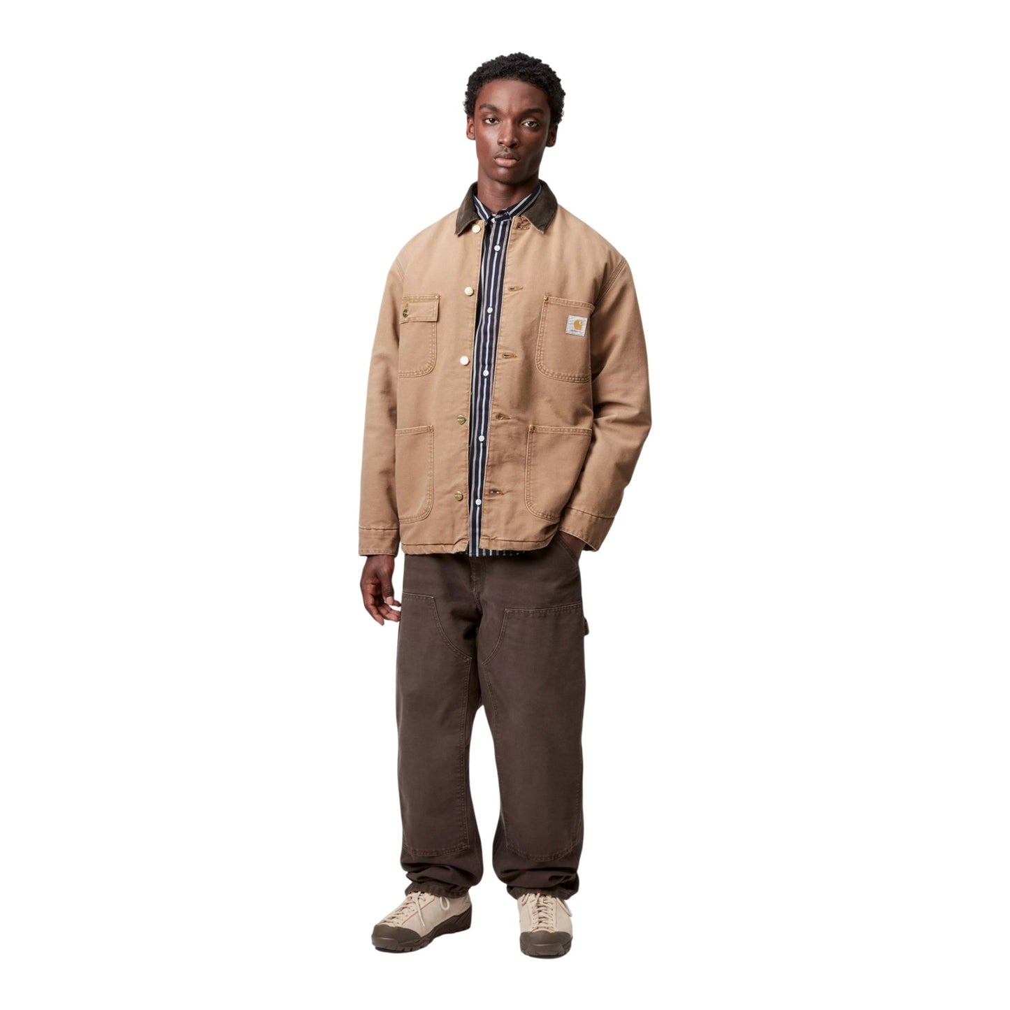 Giacca Carhartt OG Chore Coat - Hamilton Brown / Tobacco Stone - Giacche di Carhartt Wip | Francis Concept