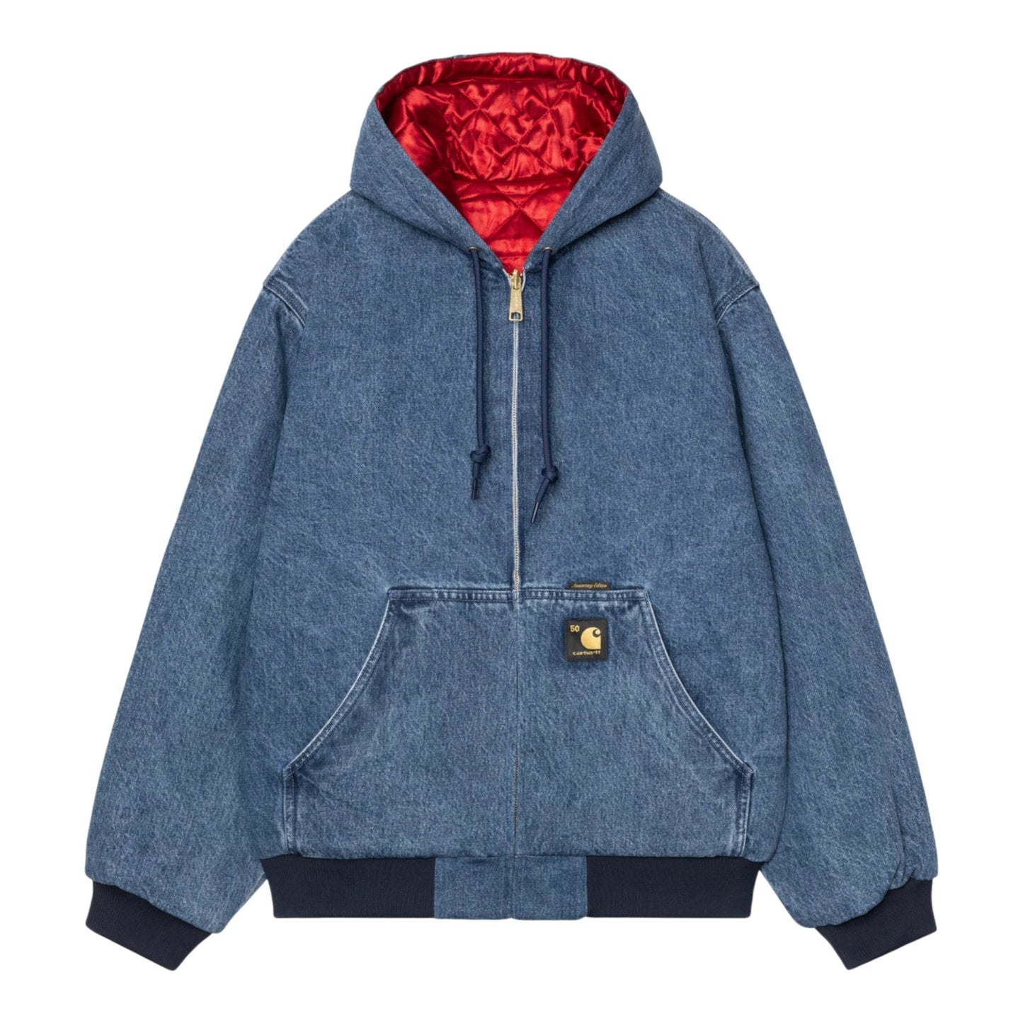 Giacca Carhartt Wip 50 Years Anniversary OG Active Jacket Denim - Blue / USA Red Stone Bleached - Giacche di Carhartt Wip | Francis Concept