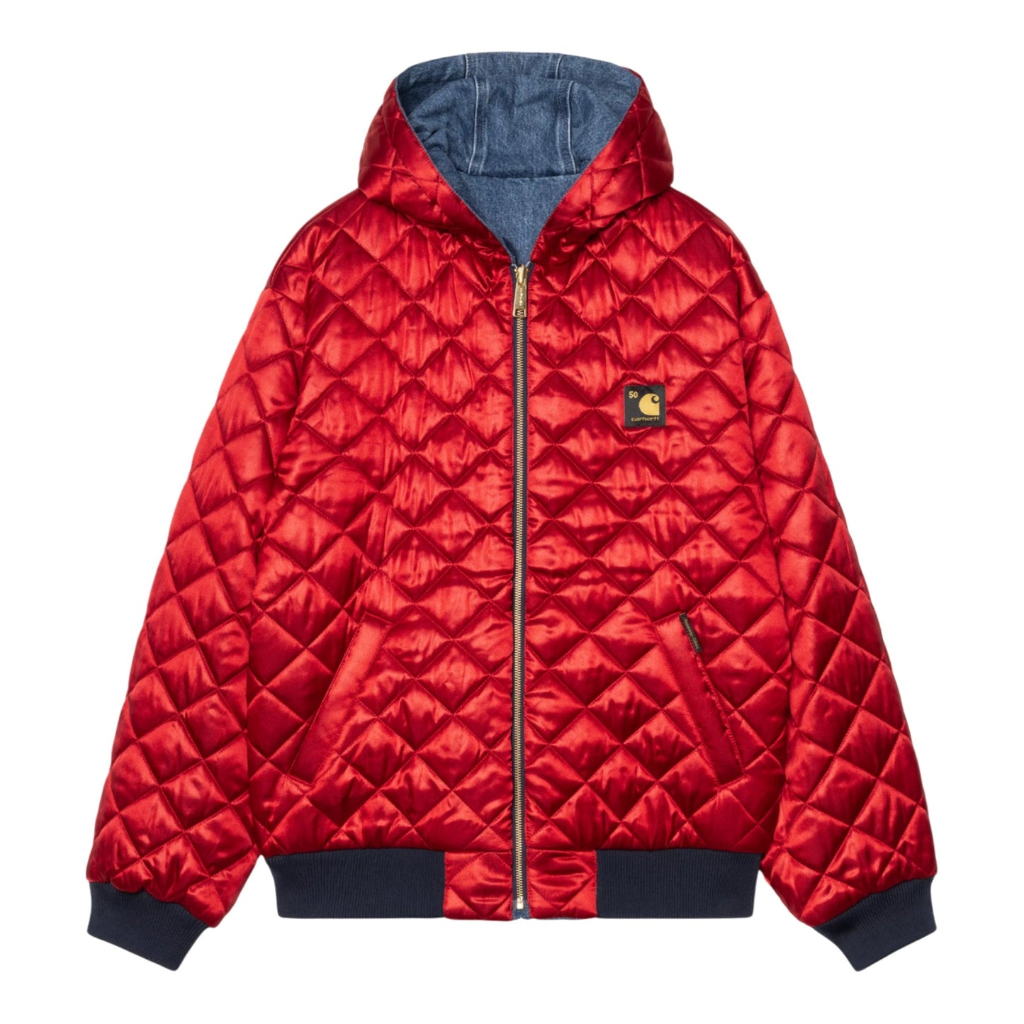 Giacca Carhartt Wip 50 Years Anniversary OG Active Jacket Denim - Blue / USA Red Stone Bleached - Giacche di Carhartt Wip | Francis Concept